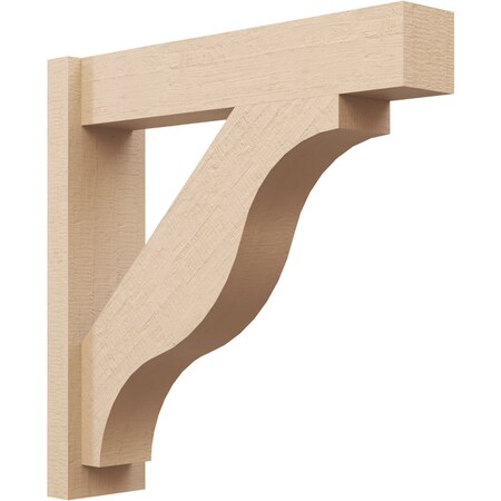 Ekena Millwork 6-in W x 26-in D x 26-in H Funston Block Rough Cedar Woodgrain TimberThane Outlooker, Primed Tan OUTUR060X26X26FST44RCPR